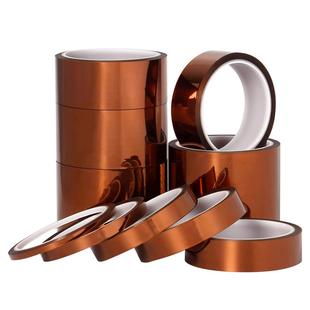 明慎金手指胶带聚酰亚胺PI茶色耐高温胶带3D热转印波峰焊电池胶带