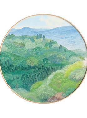 野地美树子圆形餐厅装饰画