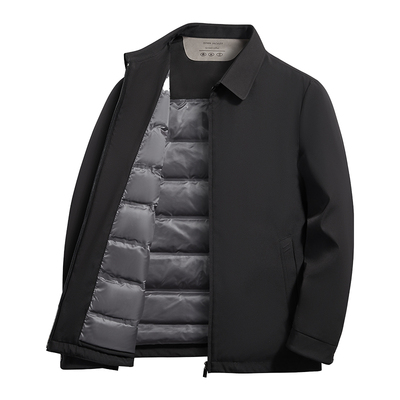 雅鹿男士短款休闲羽绒服