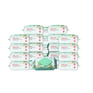 gb好孩子婴幼儿手口湿巾羊乳加厚大湿纸巾羊乳湿巾80抽24包