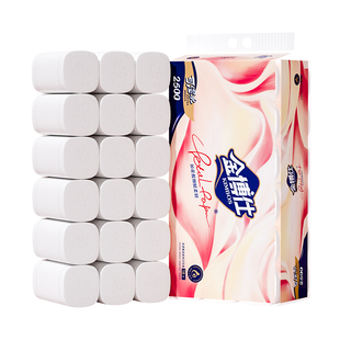 金博仕5斤18卷原生卷纸卫生纸五层加厚家用实惠装卷筒纸厕所纸巾