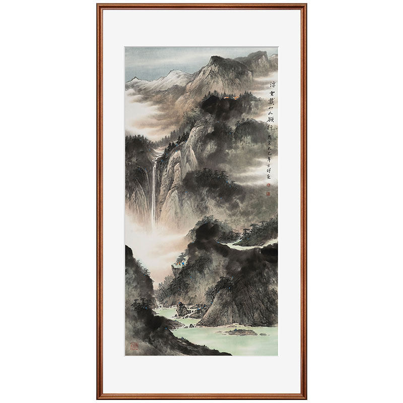风色中式山水手绘风景国画真迹