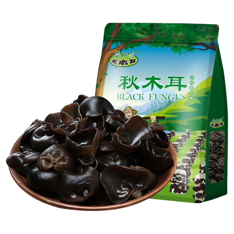 黃松甸黑木耳  長白山木耳 東北特產(chǎn)山珍 秋木耳 黑木耳干貨 500g