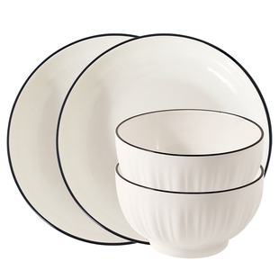 川岛屋白色米饭碗家用2026新款陶瓷碗高级感釉下彩餐具吃饭专用碗