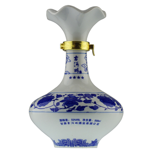 古河州白酒四星 52度浓香型高度酒送礼礼盒装固态发酵500ml高颜值