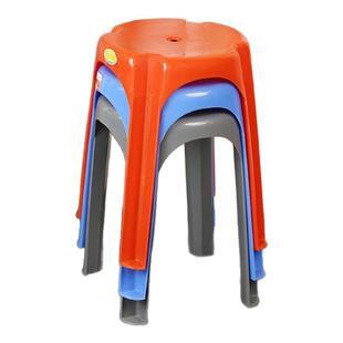 珠江牌塑料凳子餐桌凳高圆凳家用加厚板凳大排档凳子耐用可叠放