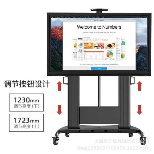 NB TW100遥控电动电视移动推车 自动升降挂架 大尺寸100寸可移动
