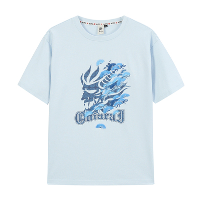 ONIARAI/鬼洗26春夏新品鬼洗丹宁色常青松香味印花短袖T恤B840300