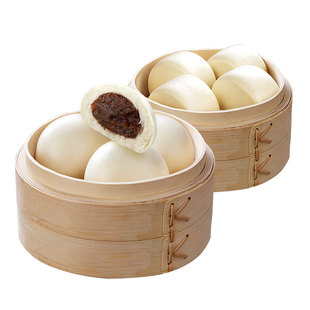 康福面食面点豆沙包麻酱烧饼发面饼小馒头银丝卷加热即食满45包邮