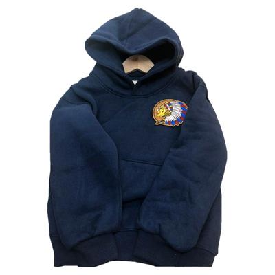 秋冬连帽男童重工刺绣薄绒卫衣