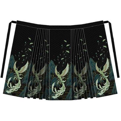 两件套装马面裙墨画仿妆花织金