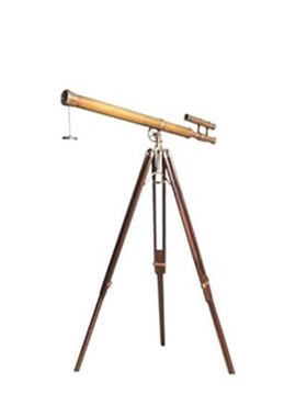 欧美法式望远镜中大号摆件书房办公桌摆件玄关酒柜复古怀旧老摆设