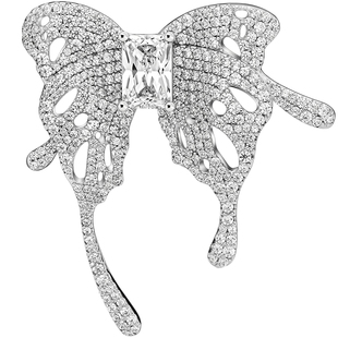 HEFANG何方珠宝蝴蝶方糖胸针轻奢优雅饰品灵动新年礼物