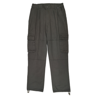 多口袋工作裤纯棉男长裤子厚款加绒户外宽松直筒休闲裤大码工装裤