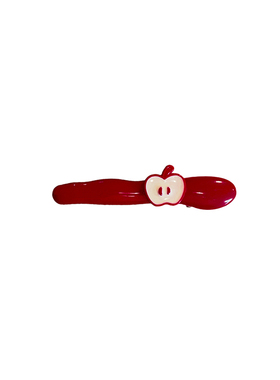 多巴胺风红色苹果发夹