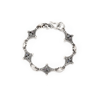 睡莲生生世世 原创925纯银复古手链菱形星球元素精致小众个性手链