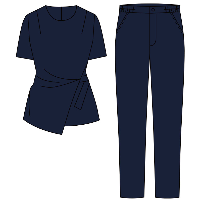 美容院美容师皮肤管理足疗工作服口腔前台韩版气质夏季高端女套装