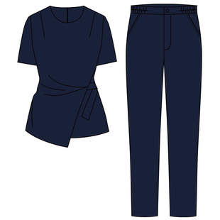 美容院美容师皮肤管理足疗工作服口腔前台韩版气质夏季高端女套装