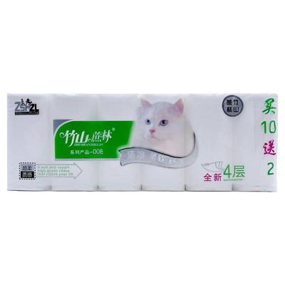 竹山蔗林3提36卷无芯卷纸4层整提