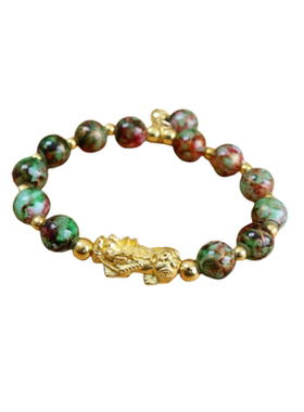 男女通用玻璃+合金民族风手串