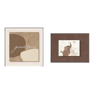 简约现代卧室装饰画高级感抽象餐厅背景墙后壁画大象主卧床头挂画