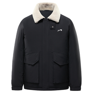 贵人鸟羽绒服男款冬季2025年新款羊羔绒毛领棉衣外套男冬款棉袄子