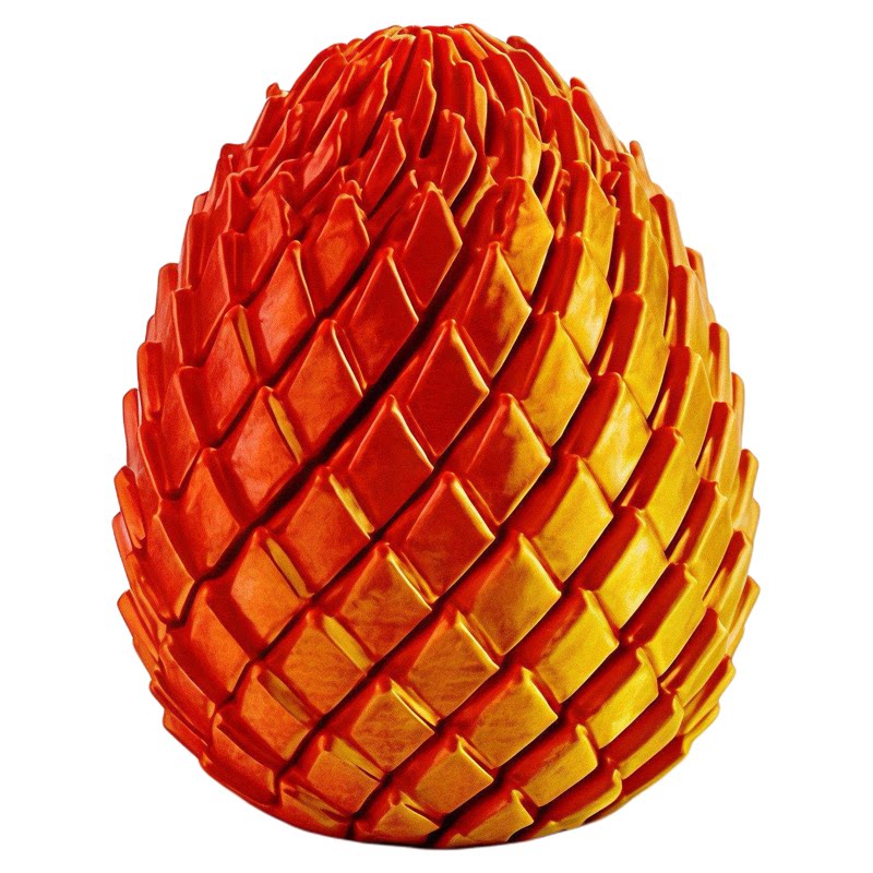 3D打印龙蛋旋转变形解压球