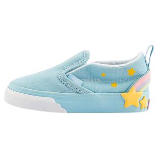Vans范斯童鞋官方 Slip-On V Star蓝色小童帆布鞋