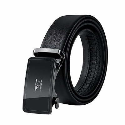 七匹狼男士真牛皮自动扣皮带