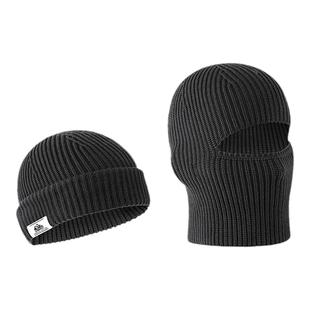 Balaclava巴拉克拉法帽男士大头围冬季保暖毛线针织防风头套冷帽