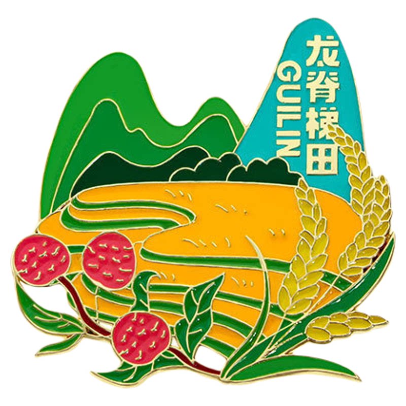 广西桂林景点冰箱贴漓江龙脊梯田日月双塔象鼻山磁力贴饰文创礼品