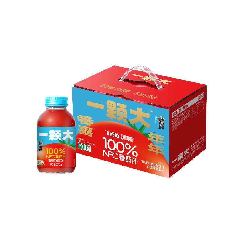 【一颗大】100%NFC纯番茄汁果蔬汁无添加 0脂肪0蔗糖轻食饮料瓶装
