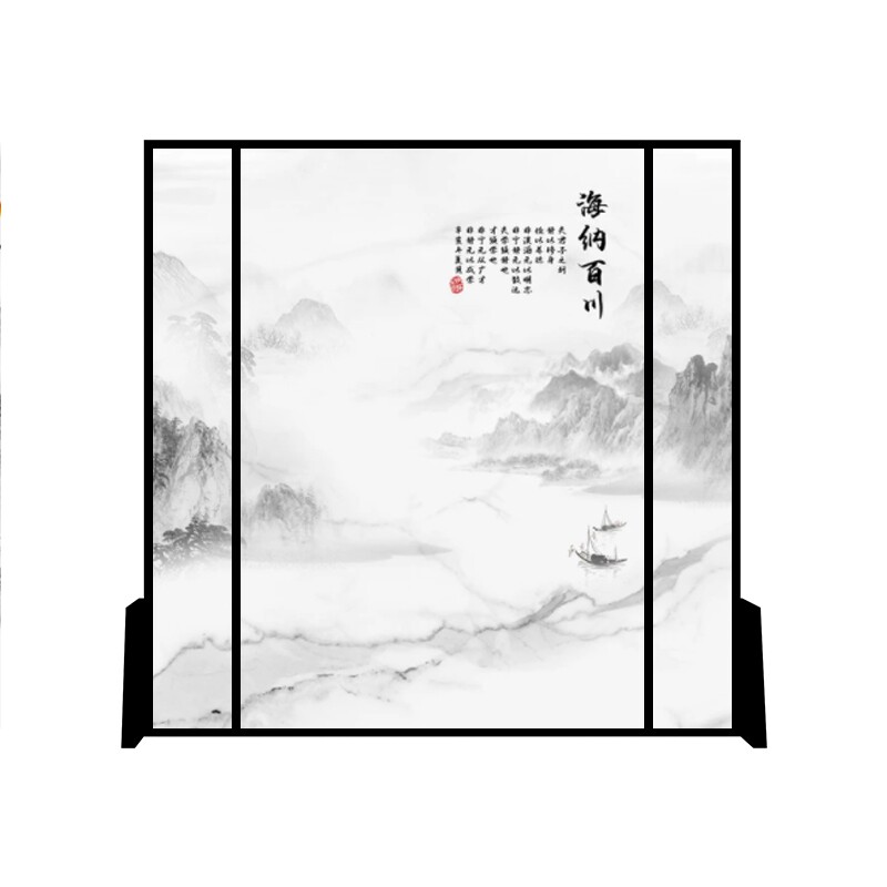 新中式屏风隔断茶室简约现代座屏
