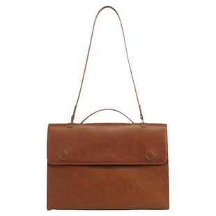 妙迪大容量真皮电脑包托特包知识分子公文包职场女性通勤单肩包包