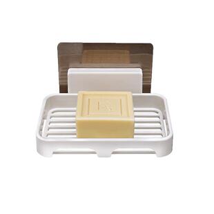 肥皂盒壁挂式沥水家用卫生间浴室墙上放香皂双层置物架免打孔挂墙