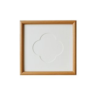 以琳画框实木原木色相框圆边花型卡纸国画水彩画框复古简约字画框