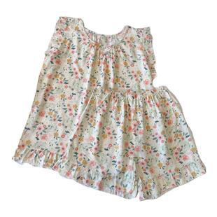 短袖短裤绵绸睡衣女2025年新款夏季棉绸薄款宽松可外穿家居服套装