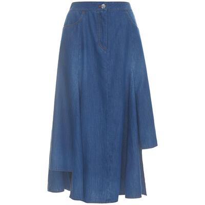 宝姿PORTSPURE女装舒适可露丽假日经典A字牛仔鱼尾半身裙