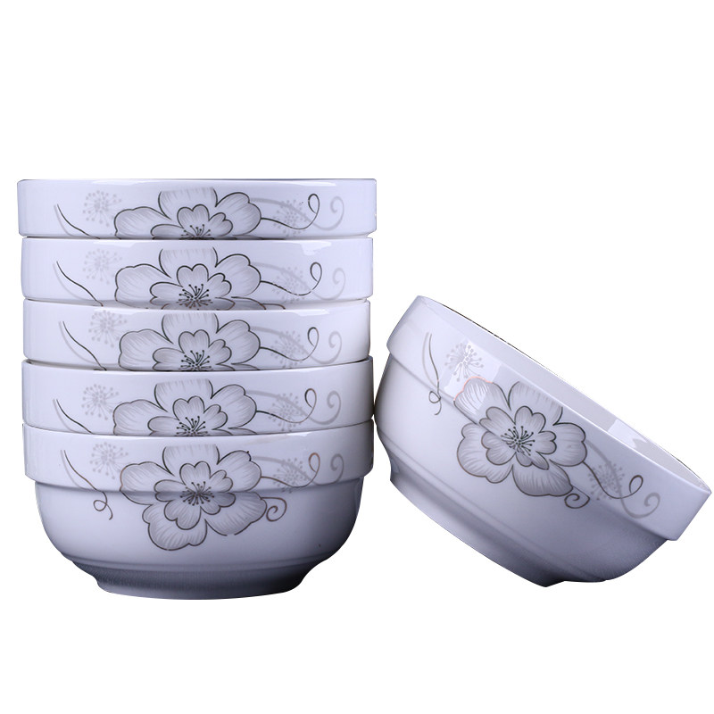 家用6个7英寸汤碗特价陶瓷大碗泡面碗牛肉面碗拌粉碗拉面碗可微波