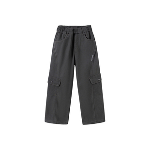 半度闲女童加绒裤洋气秋冬装加厚工装裤新款儿童冬季保暖运动裤子