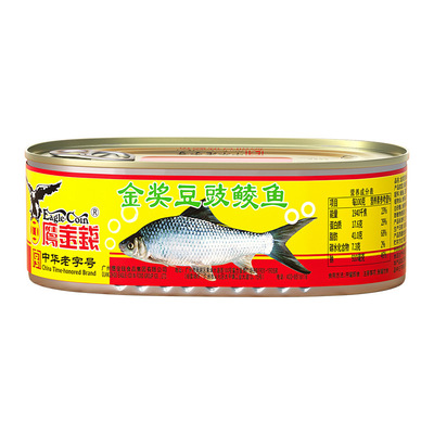鹰金钱金奖豆豉鱼罐头中华老字号