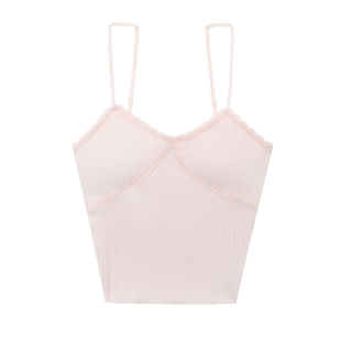 橘子树在哪儿蕾丝吊带小背心女春夏设计感带胸垫纯欲显瘦百搭上衣