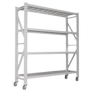 易存可移动带轮子仓储货架置物架子多层仓库家用超市厨房载重加厚
