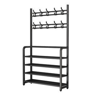入户门鞋架子衣帽架一体式多层家用门口2025新款简易鞋柜出租房用