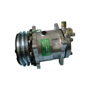 508汽车空调压缩机货车农用挖掘机铲车全新全铜冷气泵改装通用24V