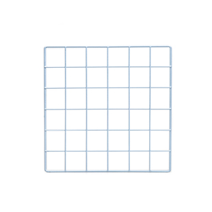 白色网片网格加粗铁网挂饰品架子超市展会货架格子铁艺照片墙展示