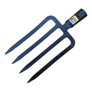 外贸加重扁齿叉锰钢叉加厚淬火工艺一体钢叉翻地叉松土叉挖葱挖蒜