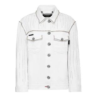 PHILIPP PLEIN 女士流苏牛仔夹克外套秋冬