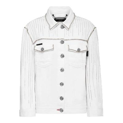 PHILIPP PLEIN 女士流苏牛仔夹克外套秋冬