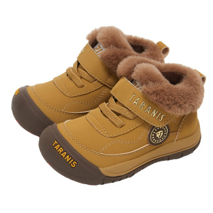 泰兰尼斯218学步鞋冬季女童加绒保暖户外男宝宝包头鞋加厚大棉鞋